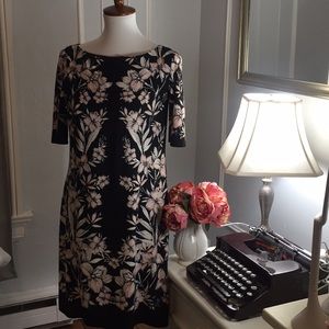 Eliza J floral dress blush 8